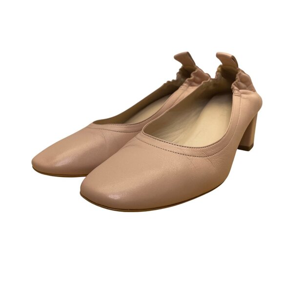 Everlane Women’s Pink Leather Square-Toe Block Heel Pumps Size 8.5 - Picture 4 of 8